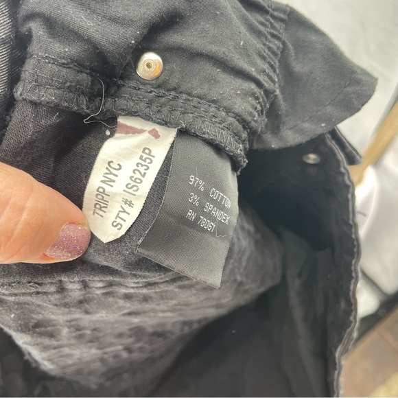 Tripp NYC Leopard Print coated Jeans Sz 15 - Picture 8 of 9